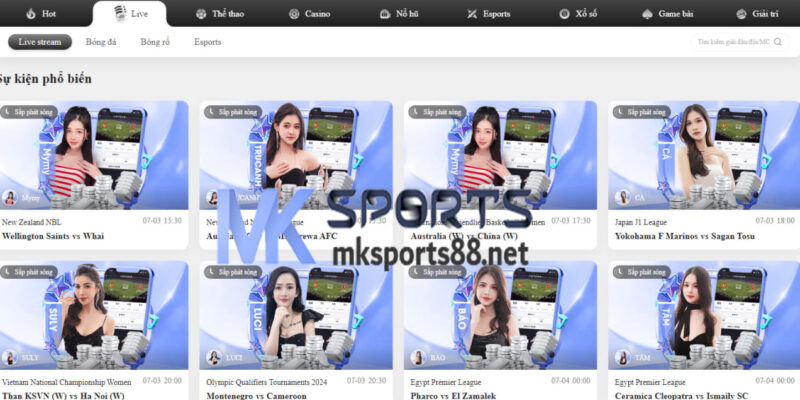 Dàn Hot Girl livestream bóng đá euro 2024 của MK Sports