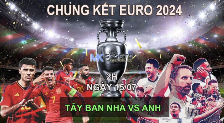 Trận chung kết Euro 2024 giữa Tây Ban Nha vs Anh